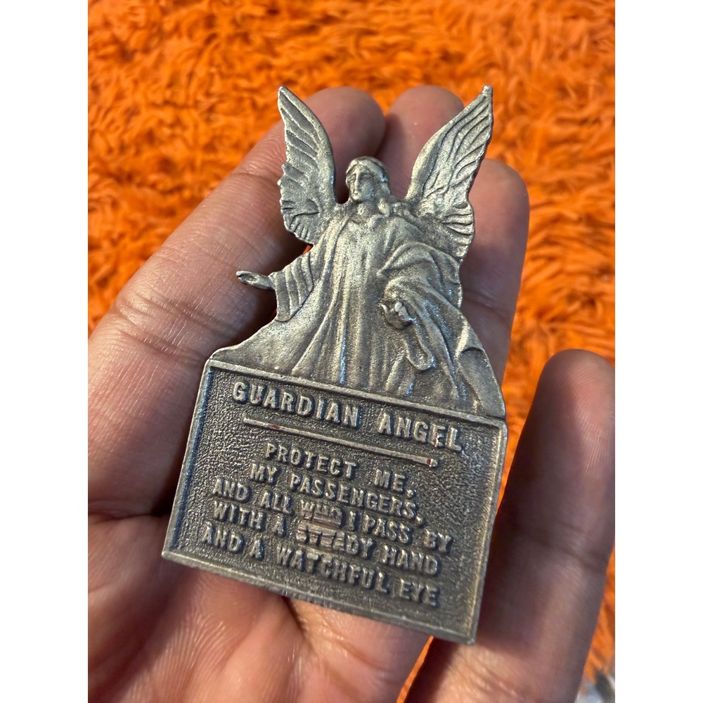 CAMCO Pewter Guardian Angel Visor Clip Religious Car Prayer Protection Medal